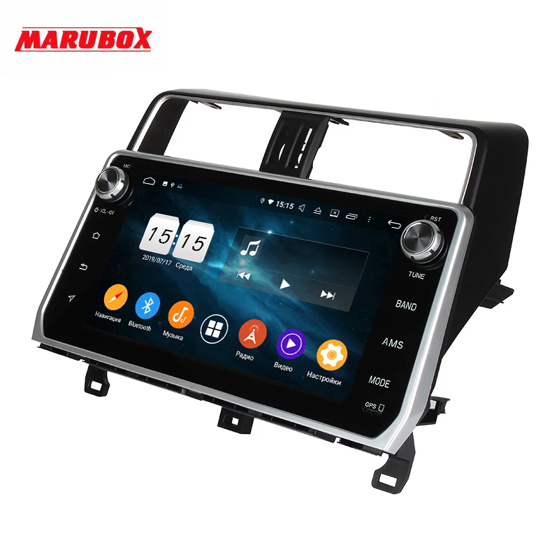 Штатная магнитола для Toyota Land Cruiser Prado, MARUBOX KD1336,Штатное головное устройство для Тойота Land Cruiser Prado+, Android 9.0,Восьмиядерный процессор,встроенный DSP,IPS экран, Встроенная 64GB