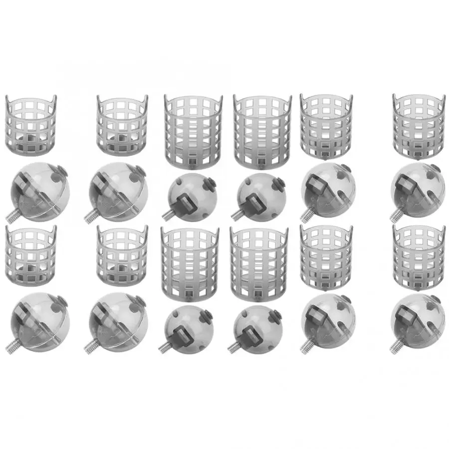 

4 Pcs Fishing Feeder Basket Bait Cage Lightweight Carp S/M/L Fishing Lure Cage Feeder With Weight Fishing Accessory Tool