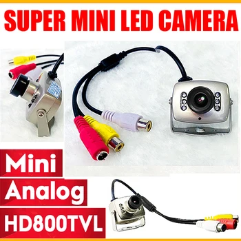 미니 HD 1/4cmos 700TVL 감시 홈 실내 오디오 마이크 Cctv 카메라 6led 적외선 야간 소형 금속 아날로그 컬러 비디오