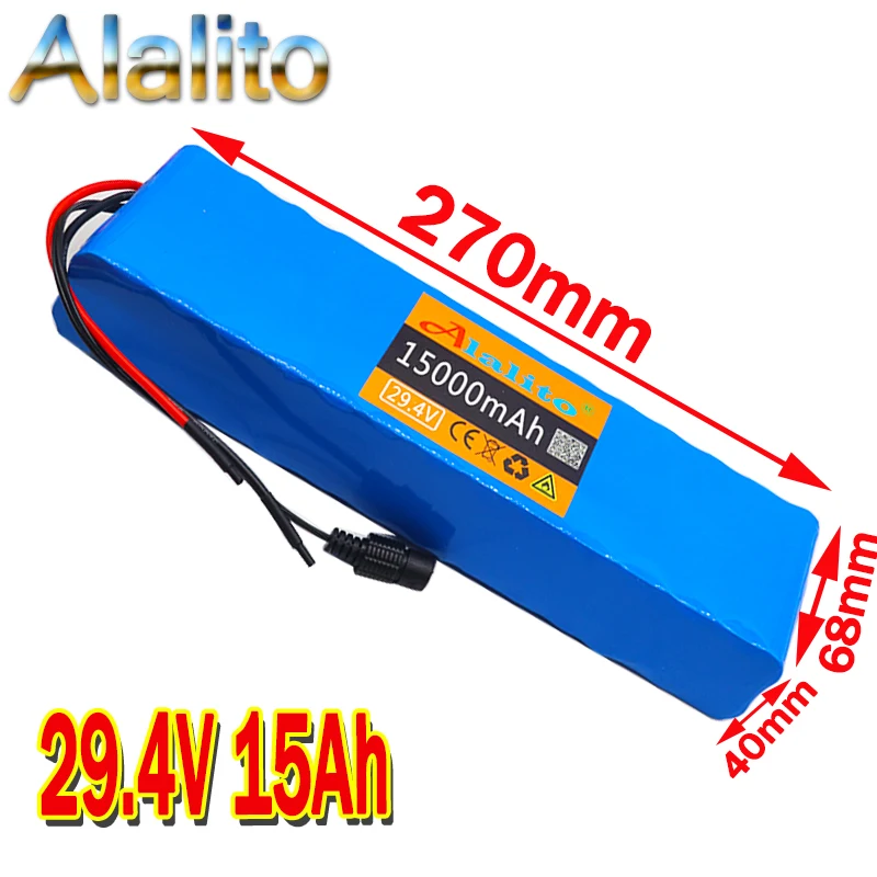 7S4P 29.4v 15Ah electric bicycle motor ebike scooter 24v li ion battery pack 18650 lithium rechargeable batteries 15A. | Электроника