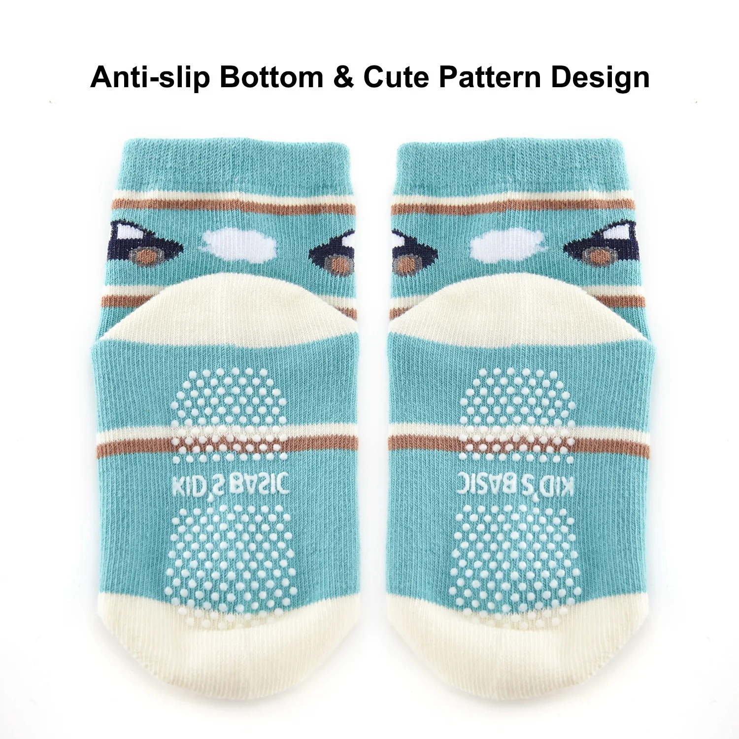 RICORIT/12 пар в упаковке, хлопковые носки для маленьких мальчиков, нескользящий комплект скольжения с захватами для детей 12-36 месяцев, носки для малышей, подарок