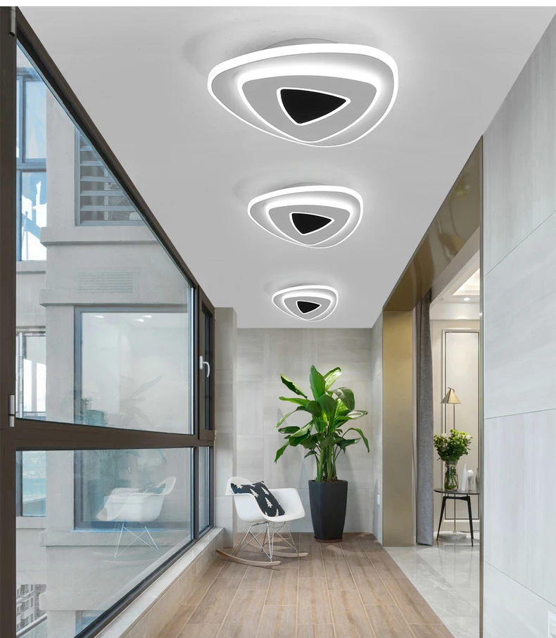 Modern Led Ceiling Lamp Luster Black and White Led Ceiling Lamp for livingroom Lights Hallway Balcony Lights Fixtures