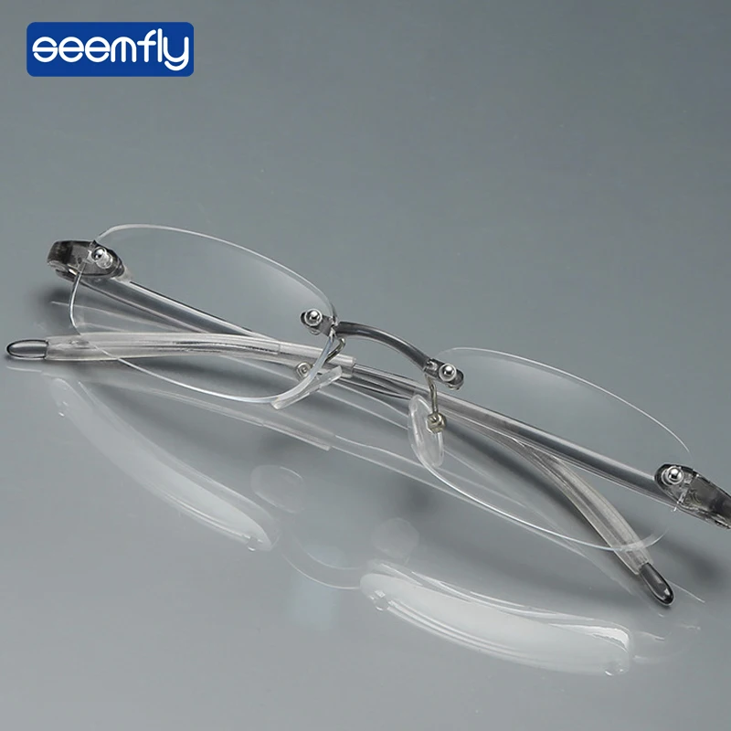 Seemfly шикарный ультра светильник близорукие очки TR90 бескаркасные очки близорукость-1,0-1,50-2,0-2,5-3,0-3,50-4,0 диоптрий близорукие очки