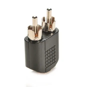 

3.5mm Audio Stereo Jack Female To 2 RCA Male Audio Jack Connector Adapter Converter for Speaker