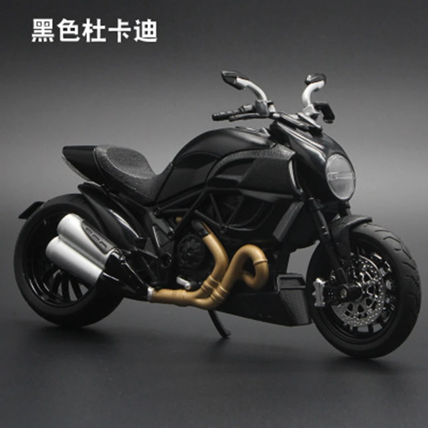 1:12 Kawasaki Ducati модель мотоцикла из сплава детская со звуком гладкая линия Игрушечная модель автомобиля подарок на день рождения - Цвет: M12-2-hei