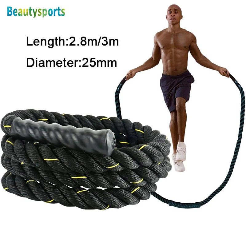 3m* 25mm Heavy Jump Rope Crossfit Weighted Battle Skipping Ropes Power