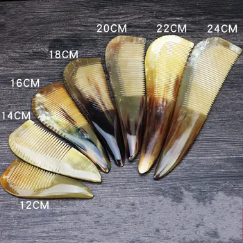 

Natural Cattle horn Head Massager Anti Static Buffalo Horn scratching comb SPA buffalo Scraper promote blood circulation YC016