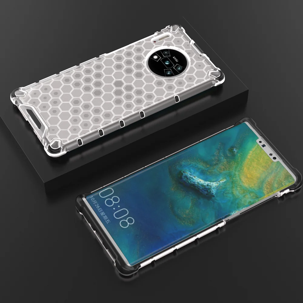 Противоударный защитный чехол для huawei mate 30 30Pro, чехол с Сотами, прочный прозрачный чехол для huawei P30 P30Pro, Гибридный Силиконовый чехол