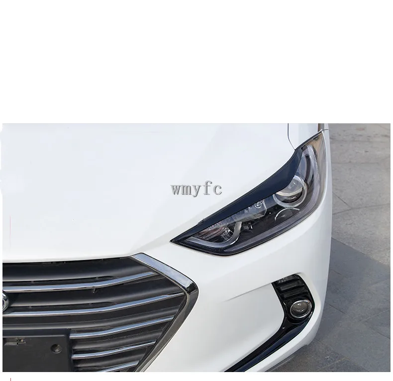 Для hyundai Elantra седан фары Брови Веки ABS хромированная отделка наклейки крышка аксессуары автомобильный Стайлинг