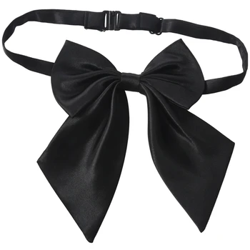 

Adjustable Solid Color Bowknot Halter Neck Bow Tie for Women(Black)
