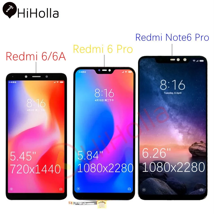 Для Xiaomi Redmi 6 ЖК-дисплей с сенсорным экраном дигитайзер 6pro 6A дисплей для Xiaomi Redmi Note 6 Pro lcd Note6 Pro сменный экран