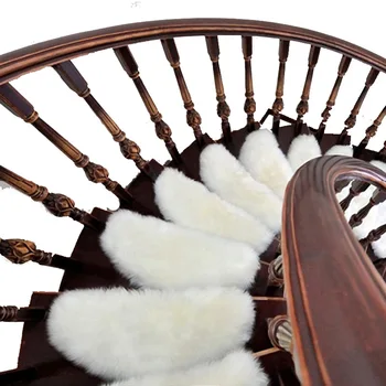 

Self-adhesive Stairs Carpet Long Pile Faux Fur Rug Non Slip Self-adhensive Rectangle Stair Mats Step Rug Carpet Protection