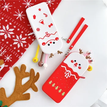 

Kawaii Bags Travel Purse Bag New Cosmetic Bag Silicone Pen Box Pencil Case Stationery Bag Phone Bag Fashion School Supplies