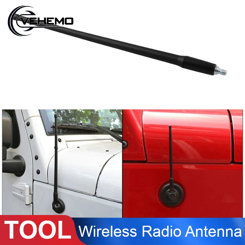 

Vehemo 13" Wireless Radio antenna Tool Accessories FM Radio Antenna Receive Data for Multifunctional Tools Ground Wave Digital