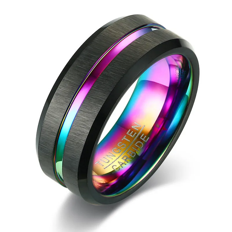 Meaeguet-Black-Brushed-Tungsten-Carbide-Wedding-Ring-For-Men-Women-Wedding-Bands-Rainbow-Carbon-Fiber-Groove
