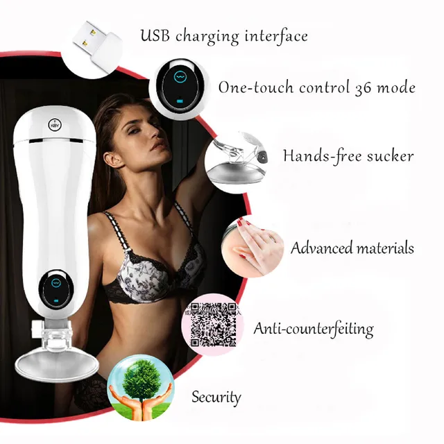 KEY Male Masturbation Cup Vacuum Sucking 36 vibration modes - Image 2