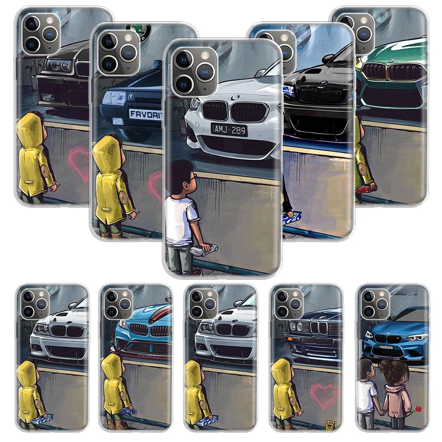 Boy Girl See Sports Car Jdm Drift Phone Case Per Apple Iphone 15 Ultra 14 13 12 Mini 11 Pro Xs Max Xr X 7 8 6S Plus 5S Se Soft