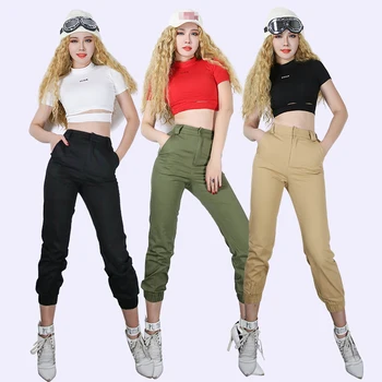 

2019 Nightclub Dj Ds Gogo Stage Clothes For Singers Adult Hiphop Trousers Women Jazz Dancer Rave Outfit Performance Wear DN2915