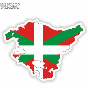 

Volkrays Creative Car Sticker Pais Vasco Pays Basque Flag Accessories Reflective Waterproof Cover Sunscreen Vinyl Decal,5cm*7cm