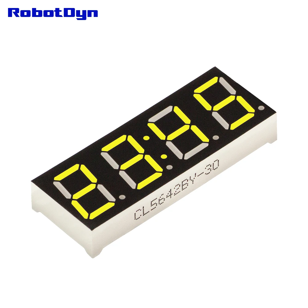 PHOTO==ANGLE==0G-00005777==COMP-LED-4D-7S-0.56x5==Yellow-clock-colon
