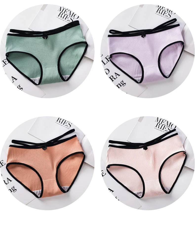 Highly Elastic Women's Panties Cotton Nylon Briefs Skin-Friendly Female  Underwear Teen Girls Panty Woman Knickers Underpanties