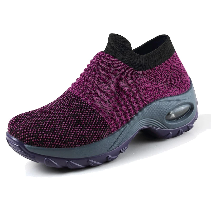 Violet Женская обувь для тенниса; кроссовки на платформе; Spor Ayakkabi Bayan; спортивная однотонная дышащая обувь; zapatos mujer - Цвет: Violet