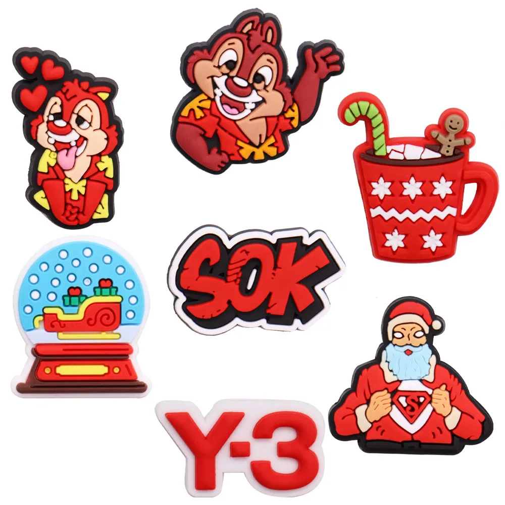 

1PCS PVC Cute Cartoon Fridge Magnetic Sticker Squirrel Heart Cup Snowball Santa Claus Refrigerator Magnets Stationery Toy Gift