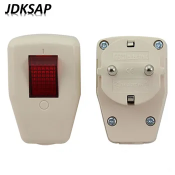 

5PCS Schuko Germany Type F Rewireable Power Plug 250V 16 Amp W/ LED Indicator Switch