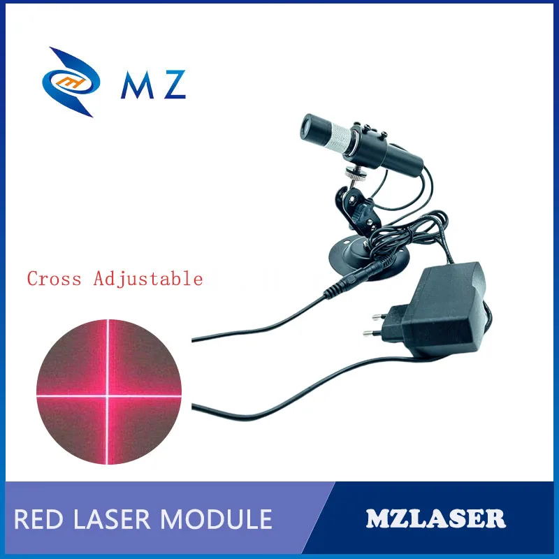 Foco Ajustável Cruz Laser Módulo 638nm 100 200 300mw Classe Industrial Cruz Vermelha Laser Mais Suporte Potência
