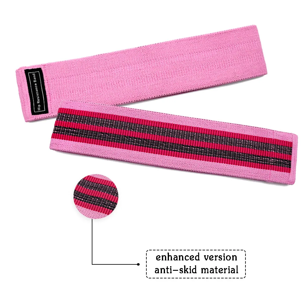 New Durable Hip Circle Band Yoga Anti-slip Gym Fitness Rubber Band Exercises Braided Elastic Band Hip Lifting Resistance Band