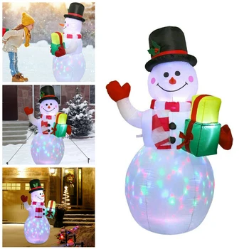 

1.5m Christmas Inflatable Snowman Doll with LED Night Light Figure Garden Toys Party Christmas Decorations New Year US EU Plug