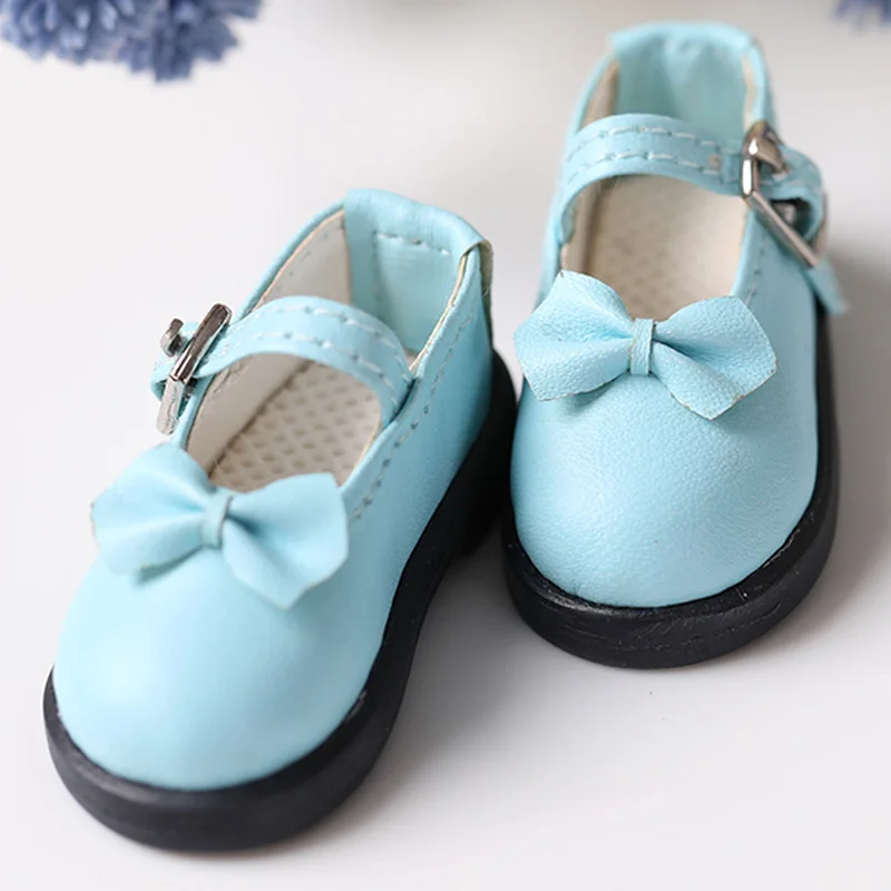 Blue BJD Кукла SD детские туфли с бантом на плоской подошве 1/6 лет туфли принцессы на шнуровке кеды SD ребенка bjd кукла аксессуары - Цвет: Blue