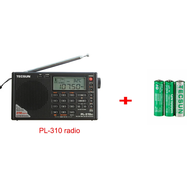 Portátil de Banda Estéreo com Sinal de Força de Transmissão Tecsun Rádio Completa Digital Display Led fm - am sw lw Pl-310et - Image 6