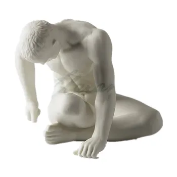 

Sales Modern Art Sculpture Handmade White Ceramic Sitting Man Body Statue Home Furnishing Articles R1755 Ceramic & Enamel Europe
