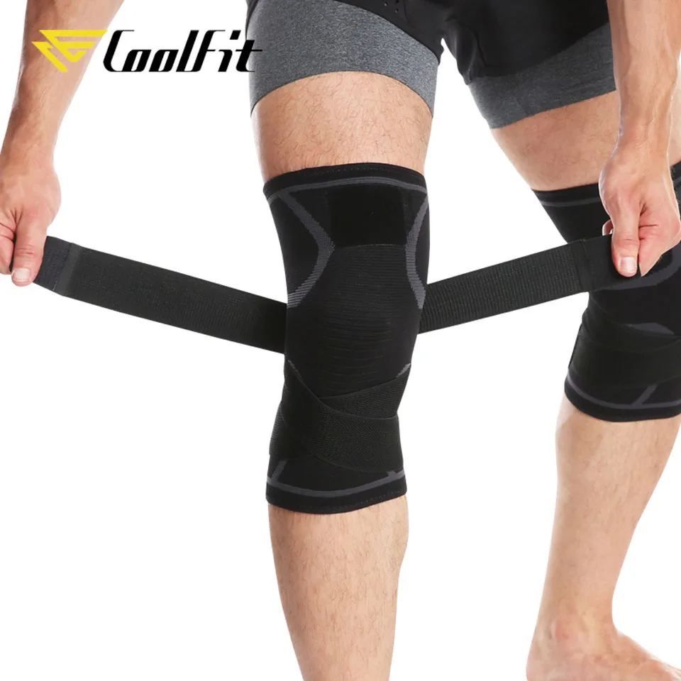 Dual-use Pressurized Knee Pads Strap Removable Knee Brace Support 1PCS for Crossfit Fitness Running Sports Protector for knee pad,knee support,knee brace