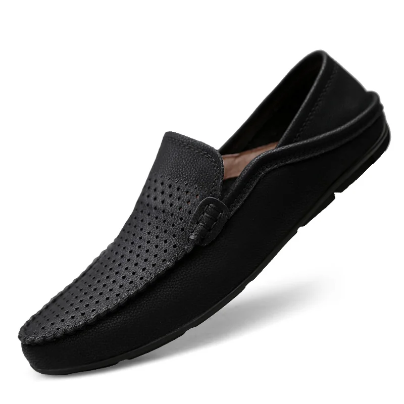 Genuine Leather Shoes High Quality Men's Dress Shoes Schoenen Mannen Shoes Men Plus Size Loafers Moccasins Breathable Slip On - Image 3