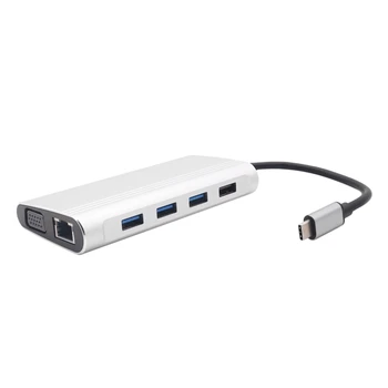 

Type-C HUB 8-In-1 Multifunctional Docking Station USB3.0 Efficient Transmission HDMI Converter Docking Station