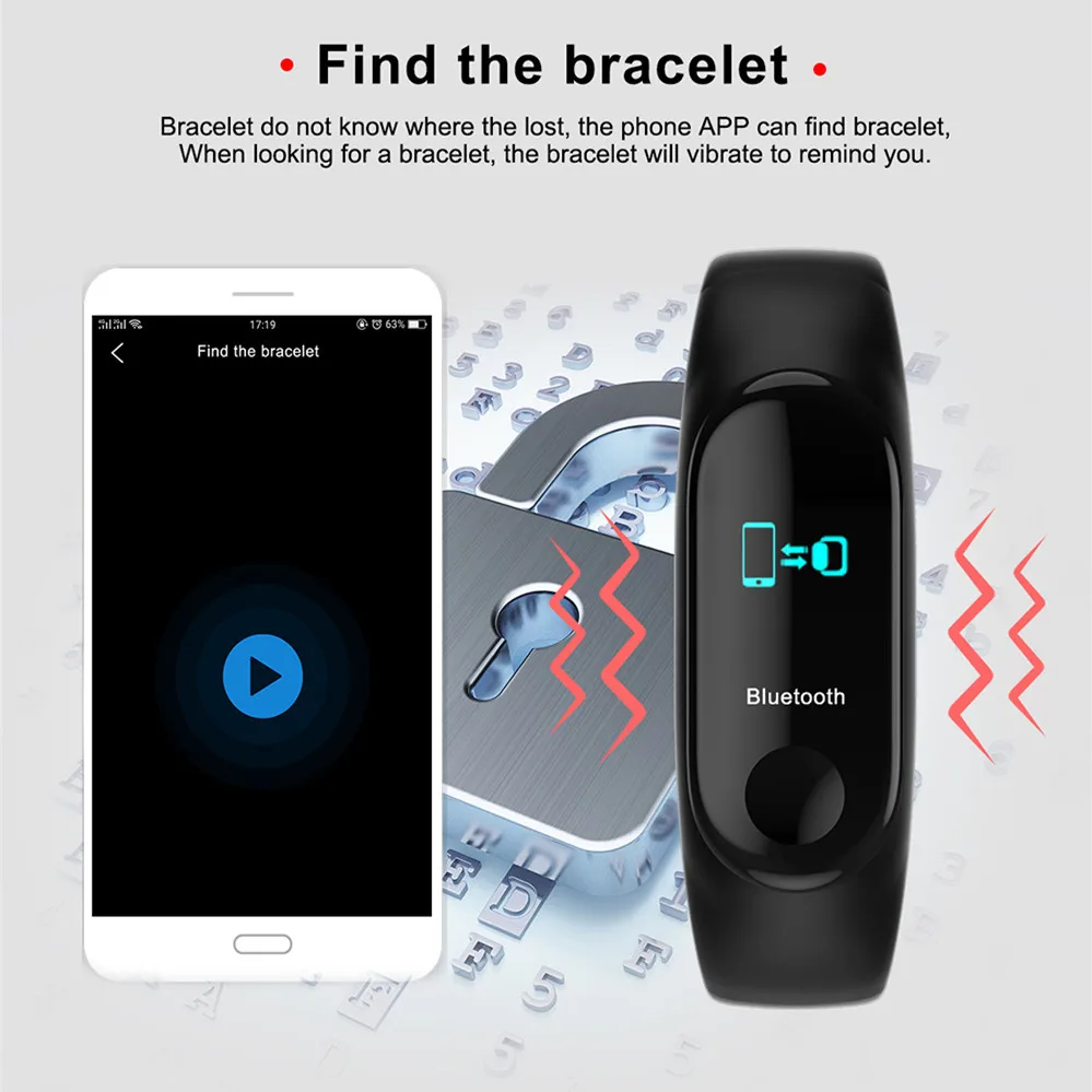 Smart Bracelet Running Watch Heart Rate Health Waterproof Bluetooth Wristband Unisex Sport watches Men Sleep Monitor Pedometer