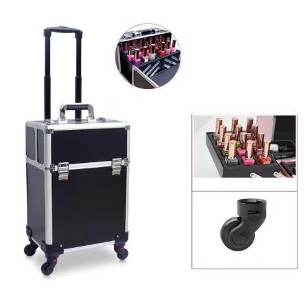 Buy Cosmetic Suitcase Rolling Nail Tattoo Suitcase Beauty Box Cosmetic Case Makeup Case Large Cosmetic Bag On Wheels Makeup Suitcase