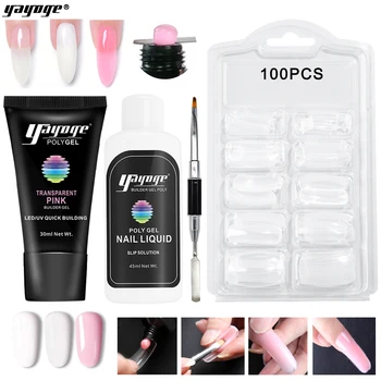 

UK WAREHOUSE Ship Yayoge Poly Gel Set Gel Nail Polish 30ml 3 Colors Quick Building Nails Hard Gel Varnish Extension Tips