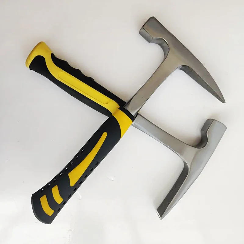 Siamese Mason Hammering Geological Geological Exploration Archaeological Hammer Plastic-coated Life-saving Blasting Hammer
