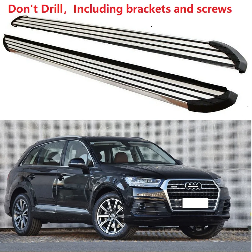 Алюминий для Audi Q7 Беговая доска шаг в сторону Nerf бар педаль