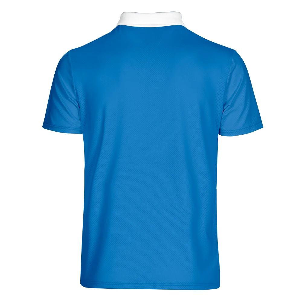 Бренд WAMNI, Мужская 3D рубашка с коротким рукавом и отложным воротником, модная мужская градиентная быстросохнущая рубашка поло, повседневная спортивная Простая рубашка поло с воротником