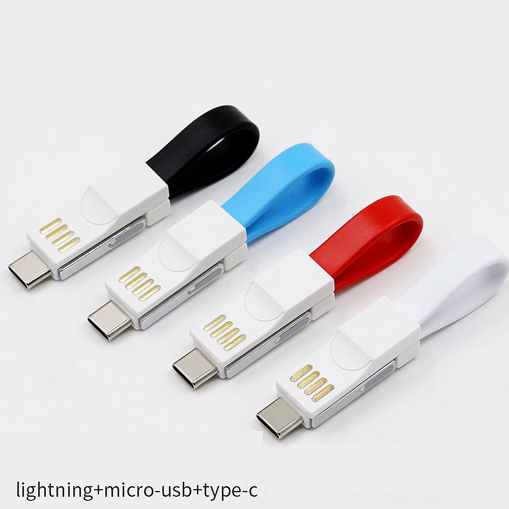 Магнитный кабель Micro USB 3 в 1 кабель Micro usb type C Портативный Ключ для IPhone samsung Xiaomi зарядное устройство для ключей зарядный кабель