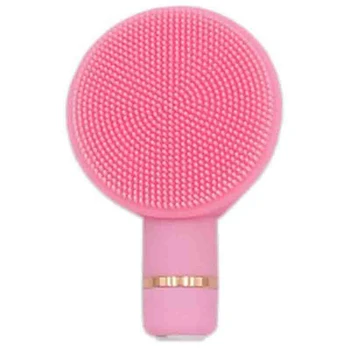 

Pink 2 in 1 Portable Silicone Electric Face Cleansing Instrument Vibration Pore Facial Cleaner Brush Set Face Skin Care Tools
