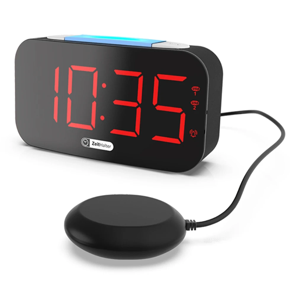 New Super Vibrating Loud Alarm Clock With Bed Shaker Led Digital