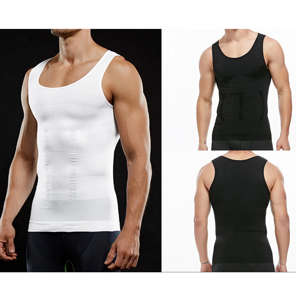 Seamless Men's Vest Shader Body Seamless Men's Vest To Tighten The Belly Shaping Top U-shaped Corset Vest
