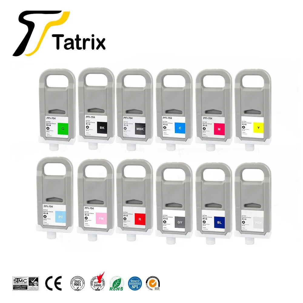 Cartuccia D'Inchiostro Compatibile Con Colori Premium Tatrix Pfi704 Pfi-704 Pfi 704 Per Stampante Canon Ipf 8300/8310/8300S/8310S