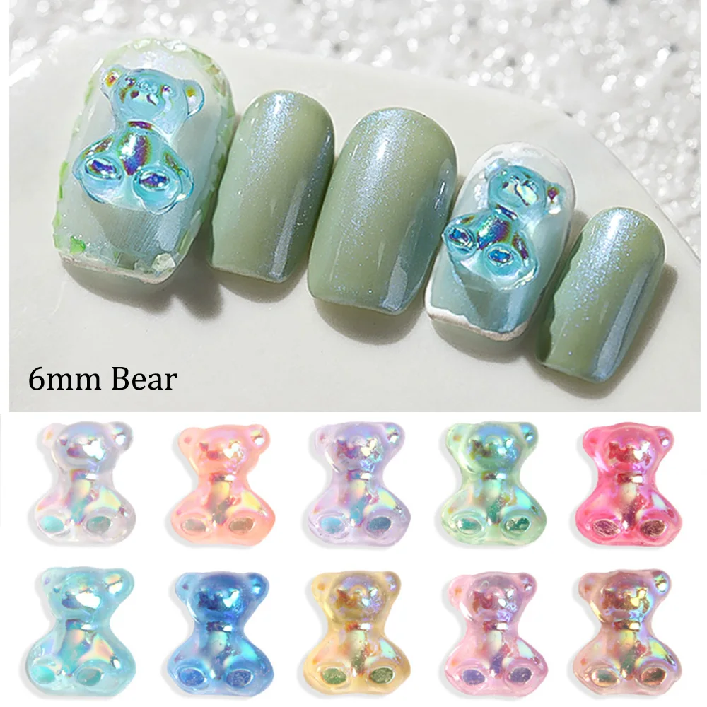 30ピース ロットかわいい漫画樹脂小クマのネイルアートの装飾3d爪ラインストーンジュエリーアクセサリーマニキュアチャーム ラインストーン Aliexpress