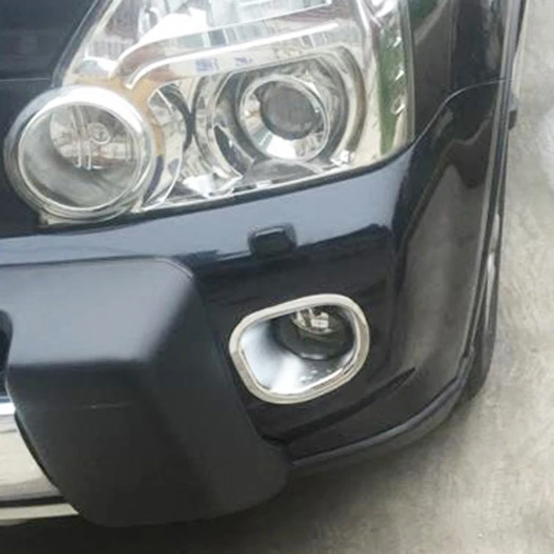 For-Nissan-X-Trail-T31-2008-2009-2010-Chrome-Front-Fog-Light-Lamp-Cover-Trim-Foglight (2)